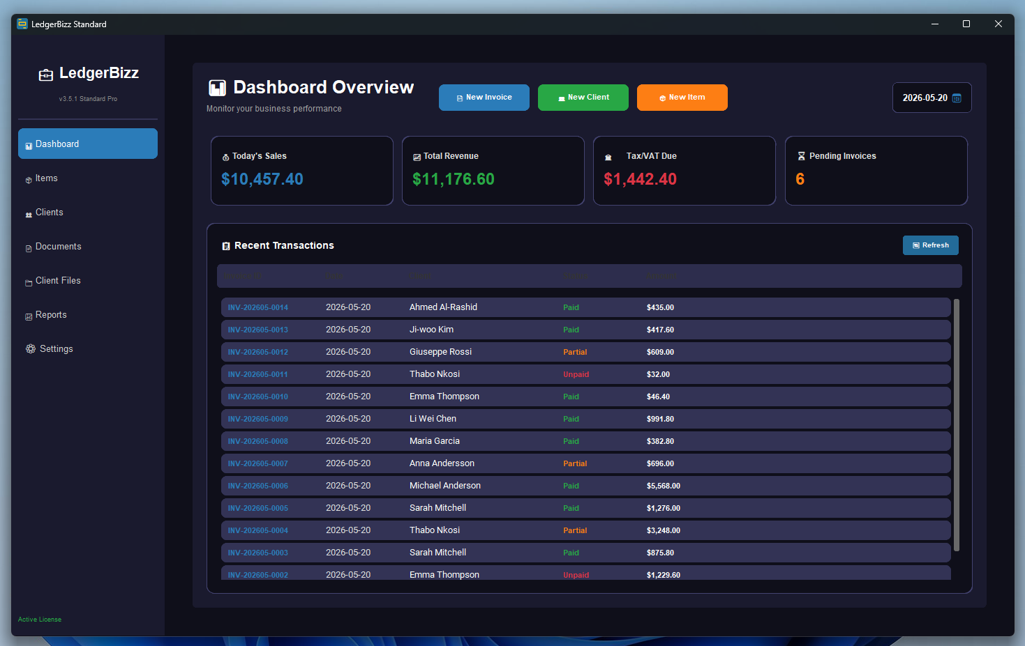 Client Manager with search